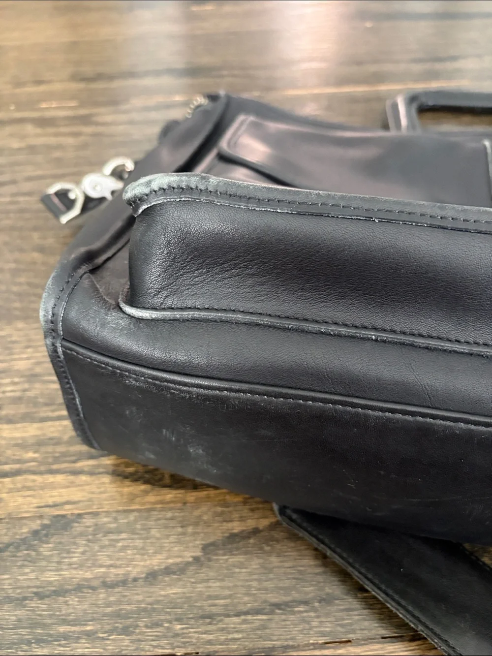 Vintage COACH Black Leather Men's Briefcase Briefcase Bag- Model 5283